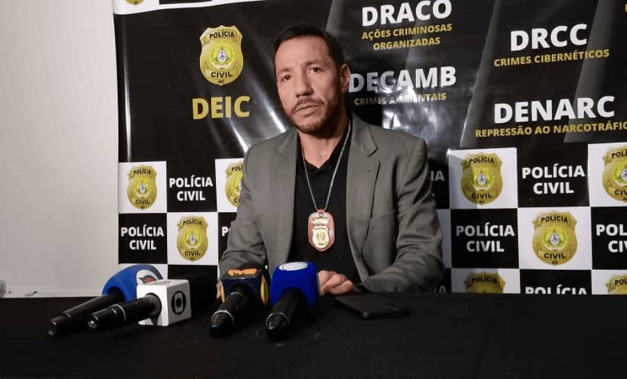 Delegado da Polícia Civil dá detalhes das investigações sobre o assassinato de Moisés Alencastro, em Rio Branco